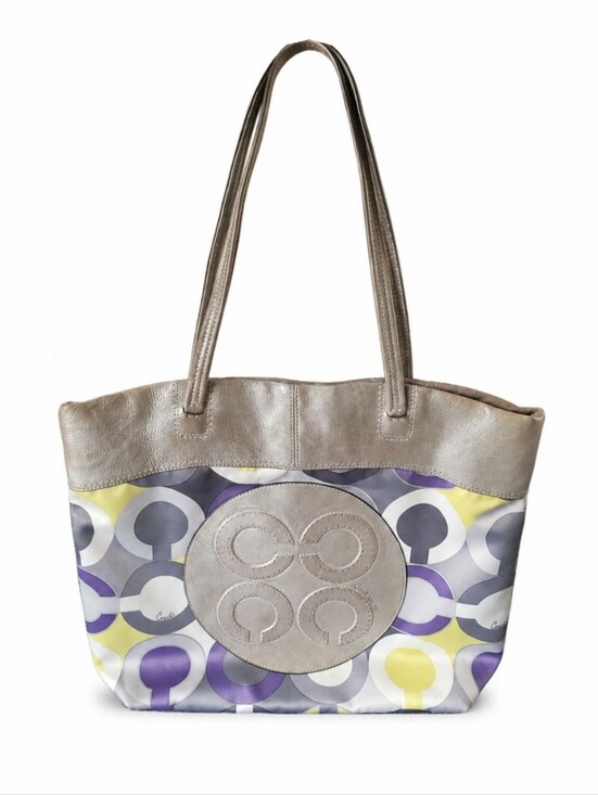 Coach Handbags - Coach Julia Metallic Op Art Tote Y2K Era